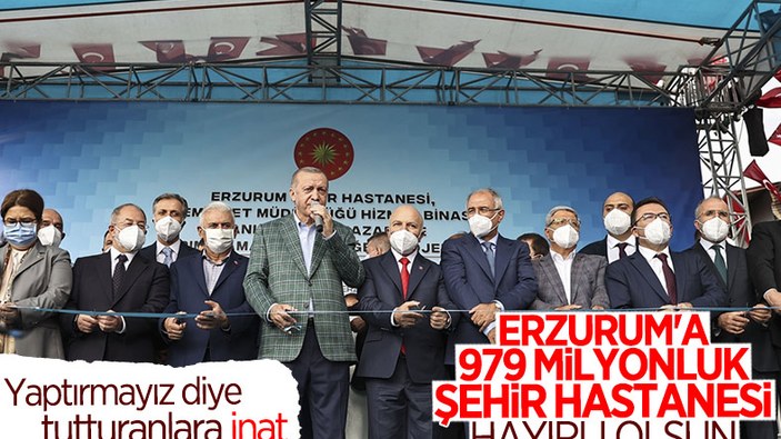 Cumhurbaşkanı Erdoğan, 979 milyonluk Erzurum Şehir Hastanesi'ni açtı