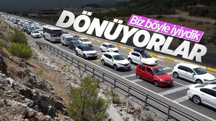 Tatilcilerin 'çileli' dönüş yolculuğu