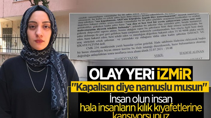 İzmir'de başörtülü kıza fiziki ve sözlü saldırı