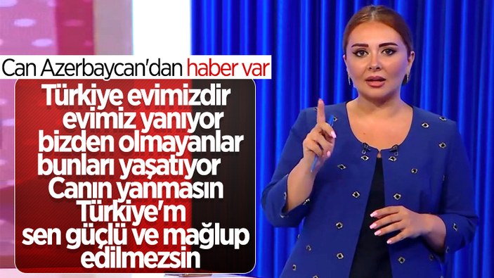 Azerbaycanlı spikerin Türkiye’ye destek mesajı