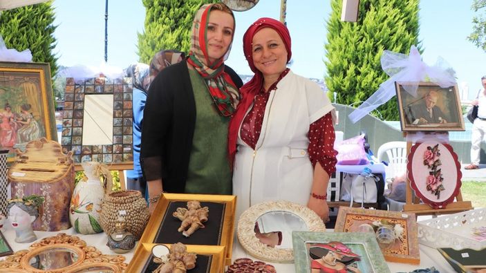 Samsun'da kadınlar pandemide ürettiklerinden sergi açtı