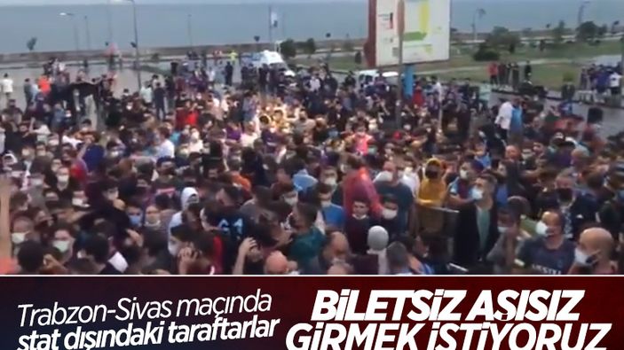 Trabzonspor taraftarları stada biletsiz girmek istedi