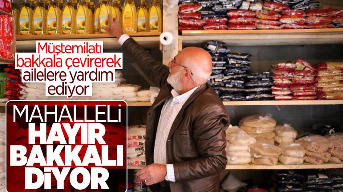 Sivas'ta bir kişi müştemilatı bakkala çevirerek muhtaç ailelere yardım ediyor