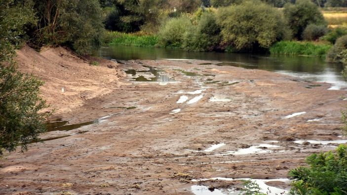 Edirne'de kuraklık: Tunca Nehri dip seviyede