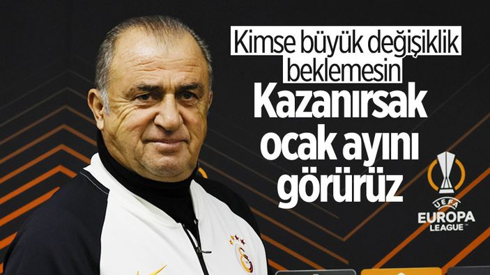Fatih Terim: Yarın kazanırsak Ocak ayını görürüz diye düşünüyorum