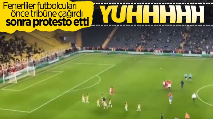 Fenerbahçe tribünlerinden futbolculara önce alkış sonra protesto