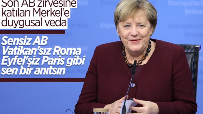 Angela Merkel, katıldığı son AB zirvesinde mevkidaşlarıyla vedalaştı