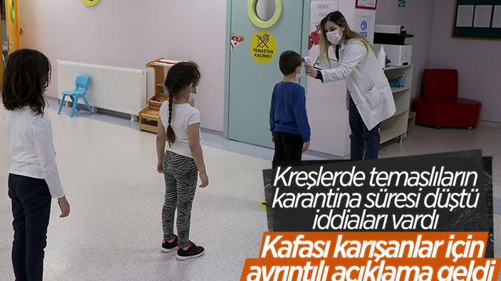Halk Sağlığı Genel Müdürlüğü'nden kreşlerdeki karantina süresine ilişkin açıklama