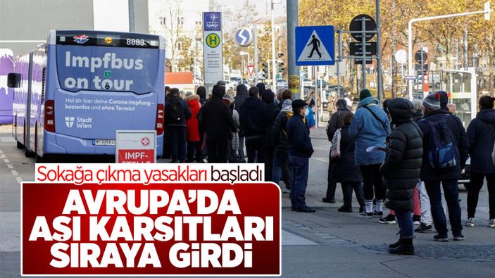 Yasakların başladığı Almanya ve Avusturya'da aşı kuyrukları