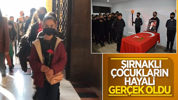 Şırnaklı öğrenciler, Anıtkabir hayalini gerçekleştirdi