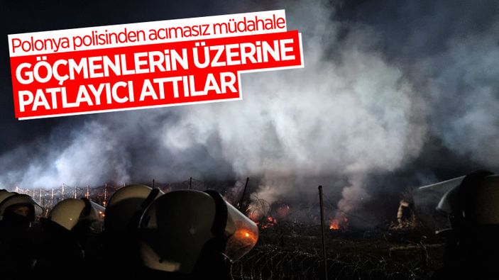 Belarus: Polonya, göçmenlere karşı patlayıcı madde kullanıyor