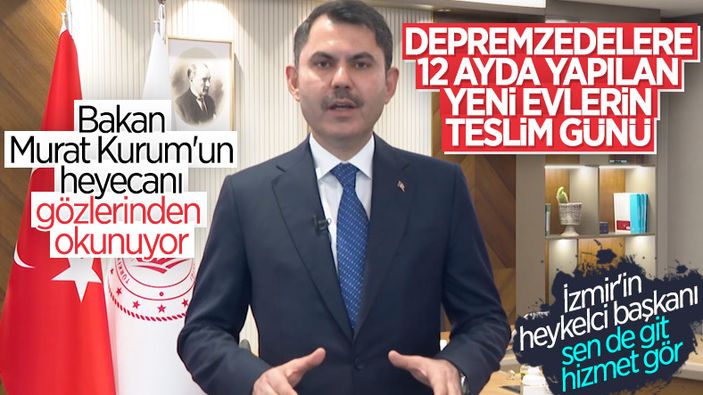 Murat Kurum, İzmirlileri konut teslim törenine davet etti
