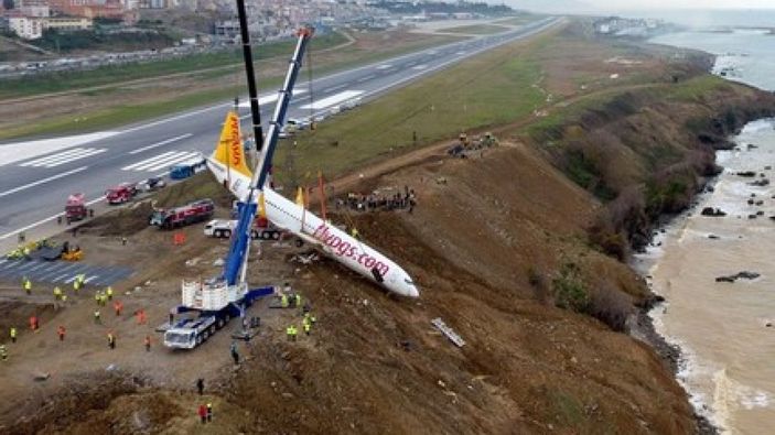 Trabzon'da pistten çıkan uçak, pide salonuna dönüştürülecek