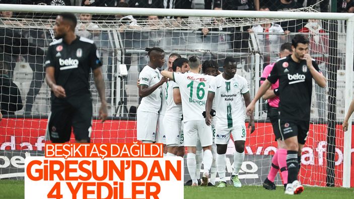 Beşiktaş, Giresunspor'a 4 golle mağlup oldu