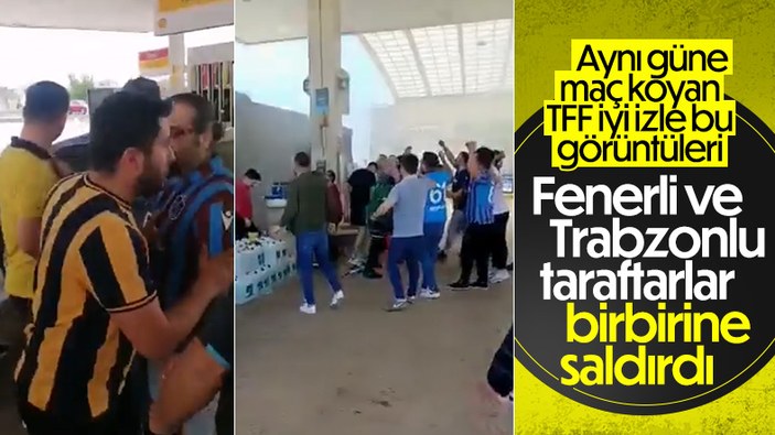 Fenerbahçeli ve Trabzonsporlu taraftarlar birbirlerine saldırdı