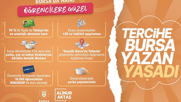 Bursa Büyükşehir Belediyesi'nden öğrencilere özel uygulamalar