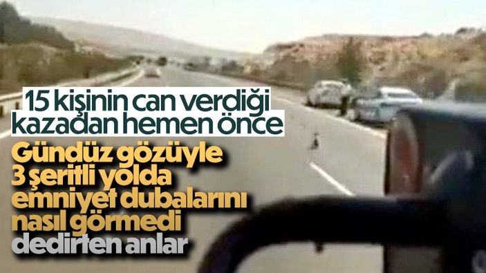 Gaziantep'te 15 kişinin öldüğü kaza anından önceki görüntüler