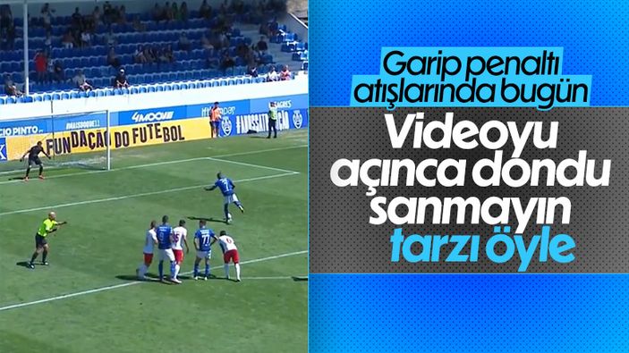 Portekiz 2. Ligi'nde garip penaltı vuruşu