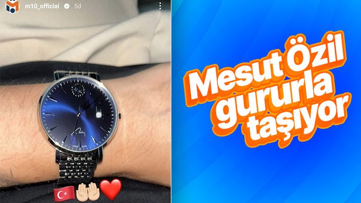 Mesut Özil, Cumhurbaşkanı Erdoğan imzalı kol saatini paylaştı