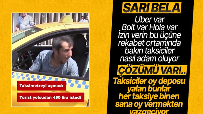 Fatih'te turist yolcudan 450 lira isteyen taksici yakalandı
