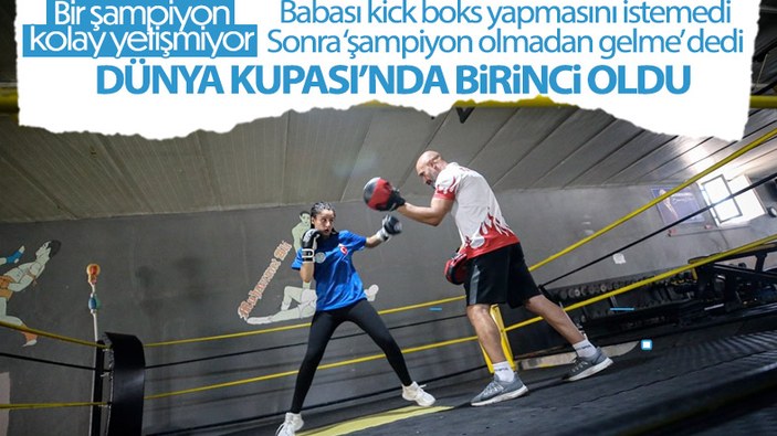Genç kick boksçu Hilal'in şampiyonluk hikayesi