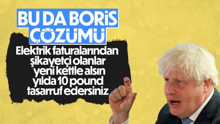 Boris Johnson, faturada indirim için 'kettle' önerisinde bulundu