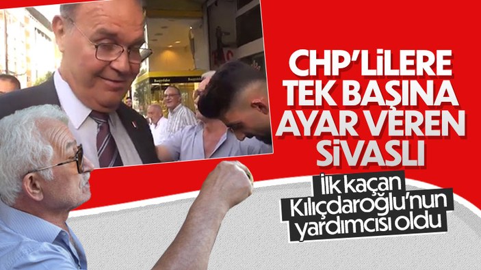 Sivas'ta esnaf ziyareti yapan CHP'li vekiller ile vatandaş arasında tartışma