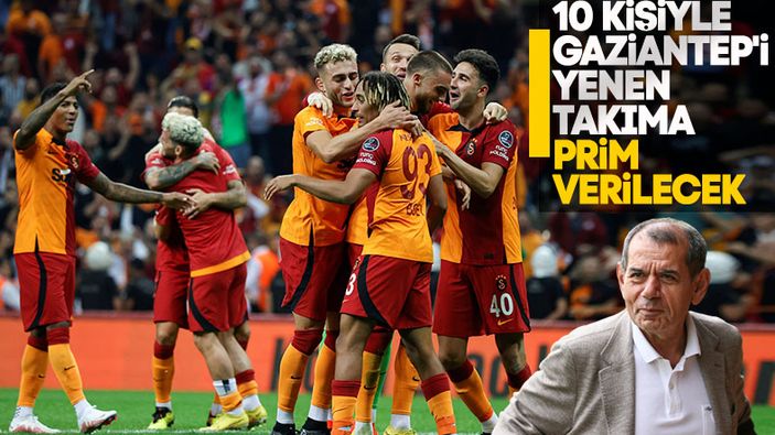 Galatasaray'da 10 kişiyle alınan galibiyete prim verilecek