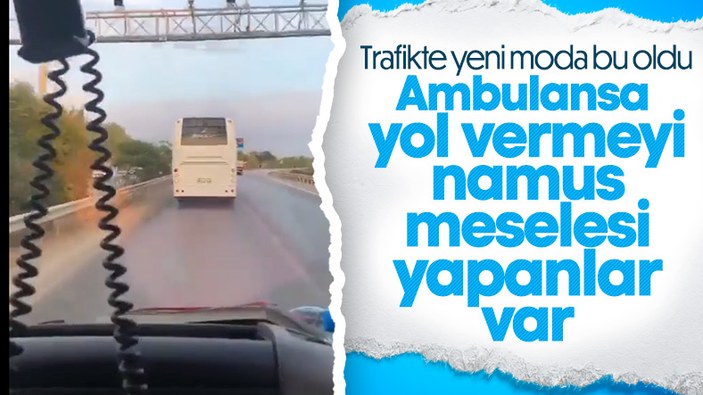 Antalya’da, tur midibüsü ambulansa yol vermedi