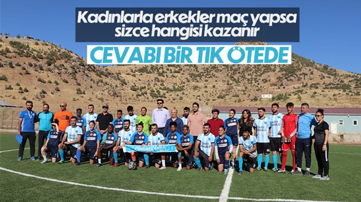 Hakkarigücü Kadın futbol takımı, Çukurcaspor Erkek takımını yendi