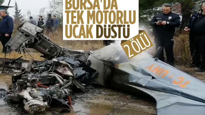 Bursa'da eğitim uçağı düştü: 2 ölü