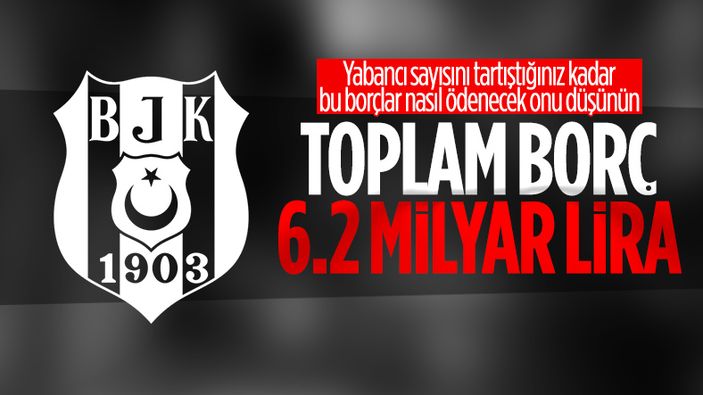 Beşiktaş'ın toplam borcu belli oldu