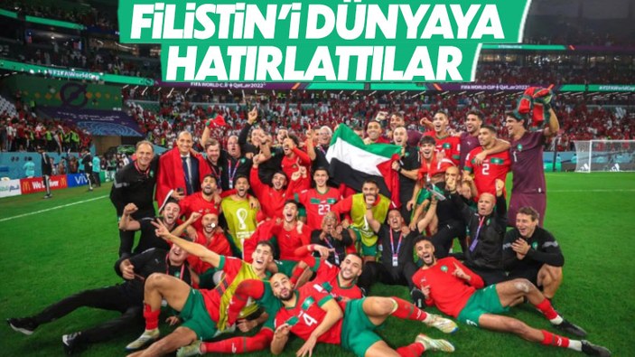 Faslı oyuncular tur kutlamasında Filistin bayrağı açtı
