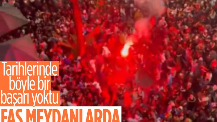 Fas'ta çeyrek final kutlamaları