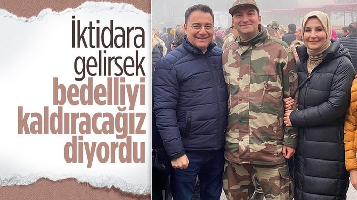 Ali Babacan bedelli askerlik yapan oğlunun yemin törenine katıldı