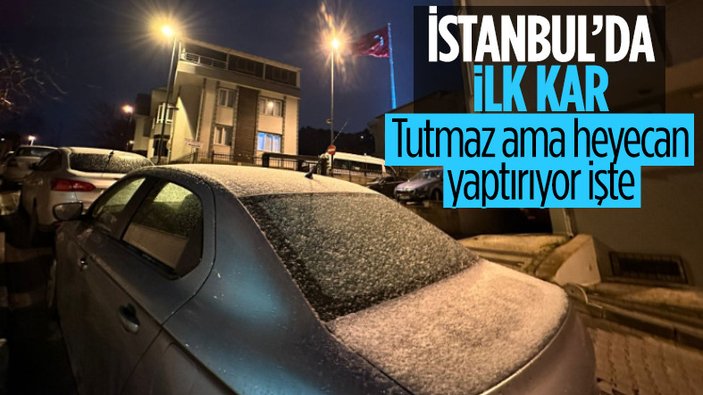İstanbul'da Çamlıca'ya mevsimin ilk karı yağdı