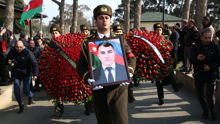 Tahran Büyükelçiliği'nde şehit düşen Askerov, son yolculuğuna uğurlandı