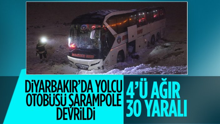 Diyarbakır–Şanlıurfa karayolunda yolcu otobüsü şarampole devrildi
