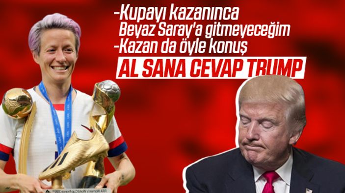 Megan Rapinoe, Trump'a sahada cevap verdi