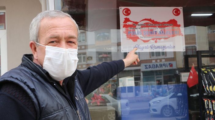 Tokat'ta şehit yakınları, 50 ailenin bakkal borcunu kapattı