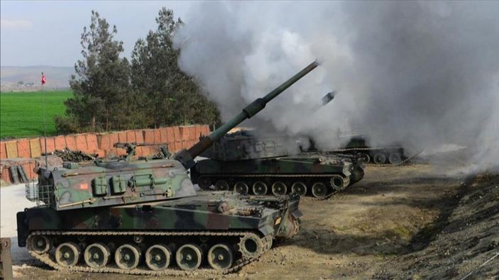 TSK, Tel Rıfat'ta teröristlere ait hedefleri vurdu