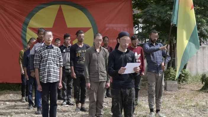 YPG/PKK’nın bildiri okuttuğu çocukların fotoğrafı paylaşıldı