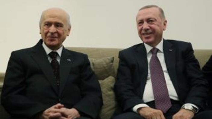 Cumhurbaşkanı Erdoğan, Bahçeli ile bir araya geldi