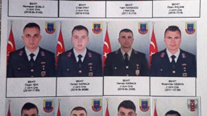 Çığ faciası şehitlerinin kimlikleri belli oldu