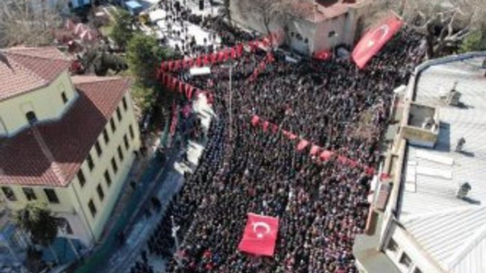 Şehit uzman çavuşu, Kütahya'da 20 bin kişi uğurladı