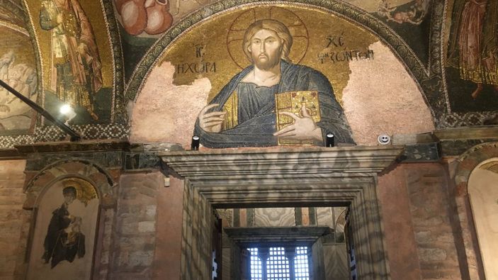 İstanbul’da ibadete açılması beklenen Kariye Camii'nin içi görüntülendi