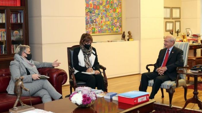 Kılıçdaroğlu, İrlanda'nın Ankara Büyükelçisi Sonya McGuinness'le görüştü
