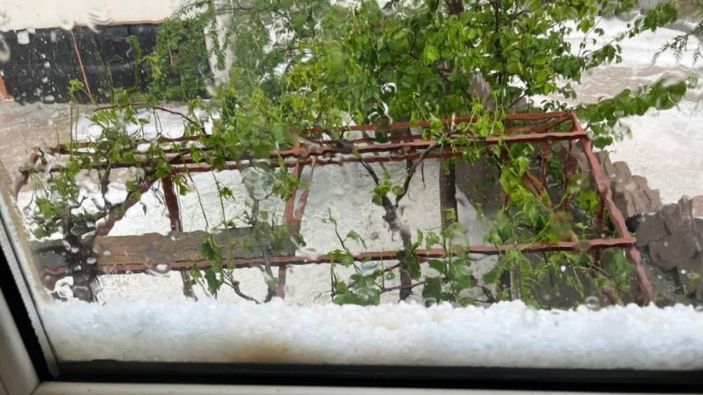 Niğde'de dolu yağışı sonrası tarım arazileri zarar gördü