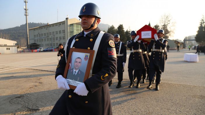Tokat'ta kalp krizinden ölen astsubay için tören