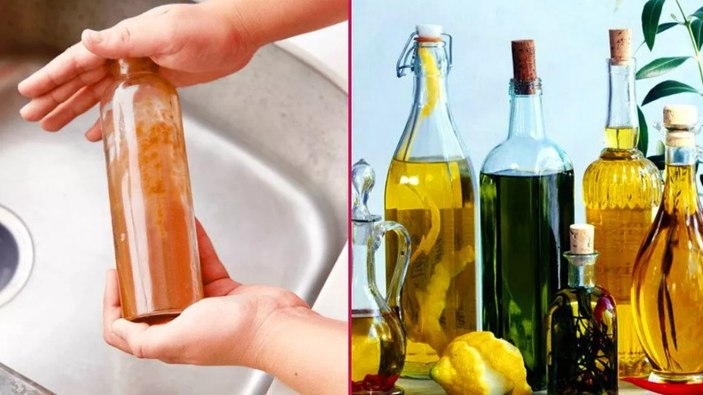 Yağlı şişelerinizi yağdan arındırmanın en pratik 5 yolu! Saniyelik çözümler...